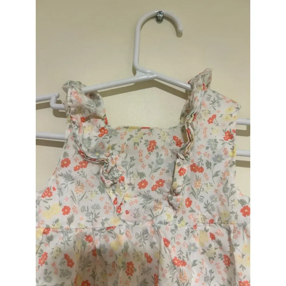 Janie & Jack Travel Light Cotton Floral Bubble Ditsy Romper Size 6-12 Months
